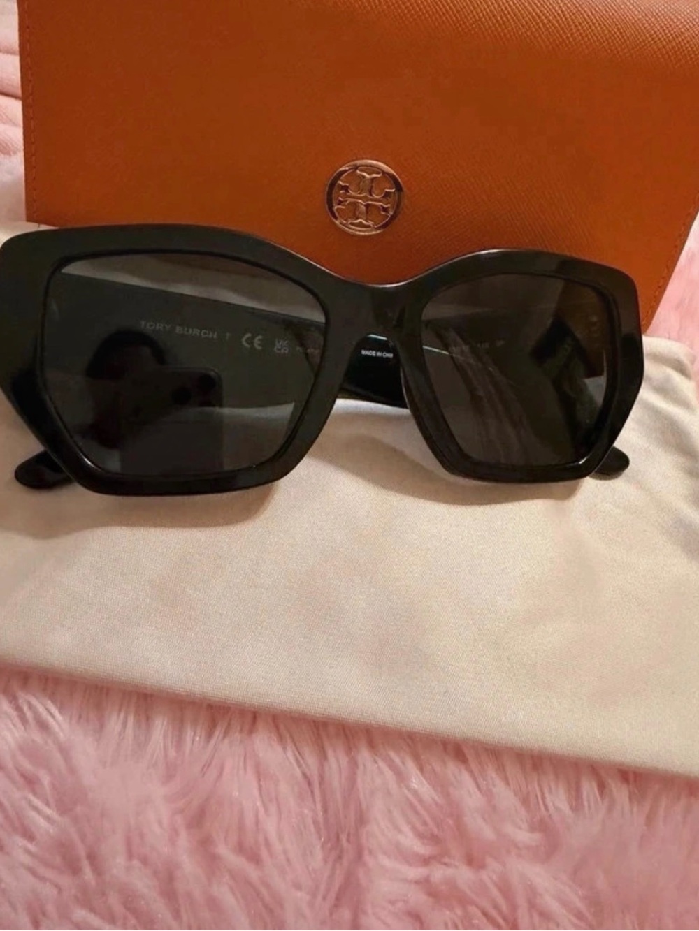 Tory Burch Black Angular Square Sunglasses